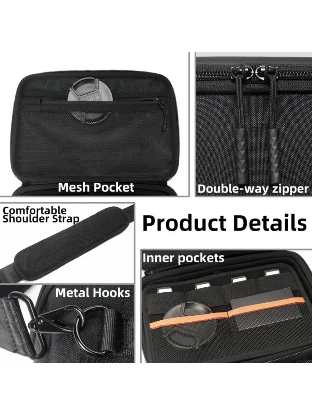 Shockproof Waterproof Camera Case - Small Protective Bag for DSLR/SLR/Mirrorless